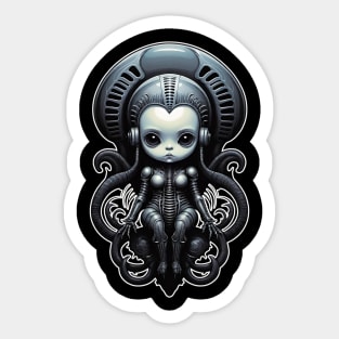 Techno Alien 15 Sticker